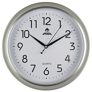 富达简约静音挂钟 客厅时钟 现代时尚创意钟表 12寸电子石英钟