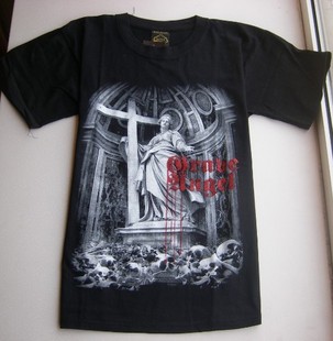 基督耶稣十字架男T恤短袖圆领重金属摇滚朋克