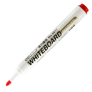 得力6817单头白板笔 易擦拭水性白板写字笔展示板笔超高性价 正品