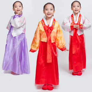 韩服女童裙朝鲜族服装传统礼服公主裙六一儿童表演服学生演出服装