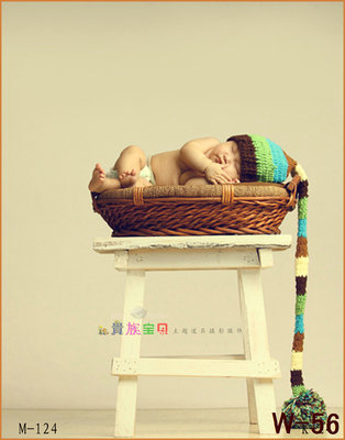 满月 百天 婴儿宝宝摄影服装 儿童拍照衣服 手工毛线编织帽子