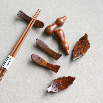 日式和风筷子搭档树叶 葫芦筷子枕 筷架 筷枕