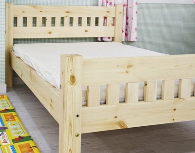 实木床白色1.5米松木实木家具大床单人床双人床1米1.2米