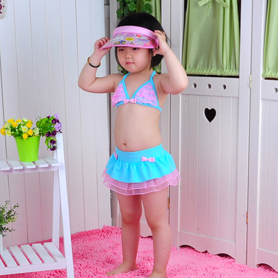 新款童装女童泳衣夏装 儿童连体泳衣 宝宝泳衣 女孩公主裙式泳衣