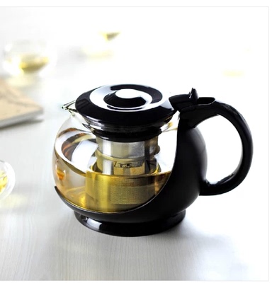 正品雅风耐热玻璃不锈钢过滤泡茶壶 耐高温花草红茶茶具大容量包