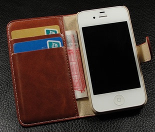 苹果 iphone4s 手机套 4s手机壳 风马纹钱包式 左右翻皮套 Case