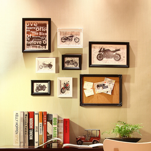 欧木格 实木照片墙 相片墙相框墙 欧式照片墙组合创意 书房专用