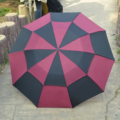 天堂伞酒红+黑正品专卖男士韩国创意防紫外线晴雨伞双人超大伞
