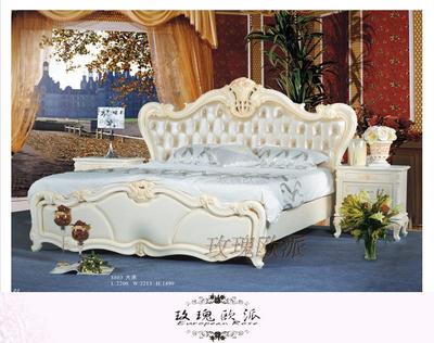 欧皇玫瑰欧式家具床婚床田园床8803#法式欧式床2.2米加长双人床