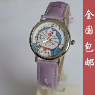 免邮包邮紫色卡通哆啦A梦DORAEMAN叮当猫机器猫手表学生儿童手表