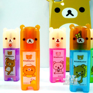 韩国文具 Rilakkuma 轻松熊造型迷你果味荧光笔 记号笔 可选色