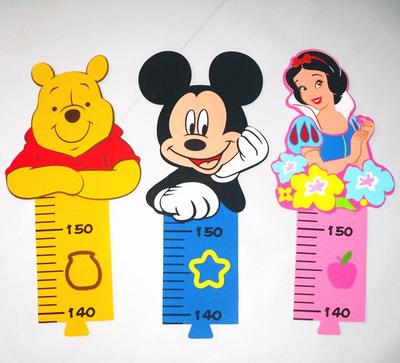 特价正版迪士尼eva泡沫卡通拼接儿童墙贴身高尺装饰贴画玩具