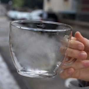 创意大口牛奶杯子 带把咖啡杯 水杯 灯工玻璃杯 耐高温 透明杯
