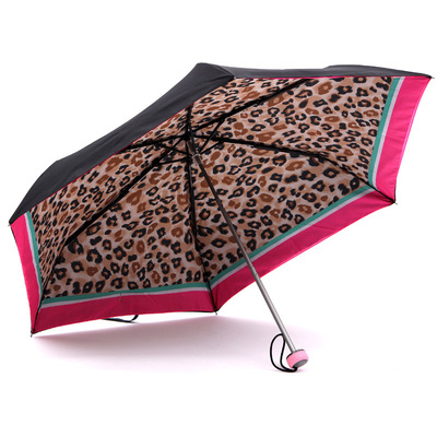 创意双层小黑伞外层黑色内层花色超强防紫外线晴雨伞折叠伞遮阳伞