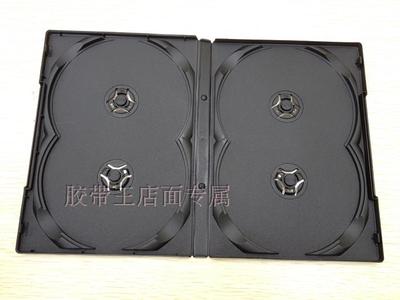 14mm 4碟黑色光盘盒  高品质 黑色DVD盒 CD盒 可插封面