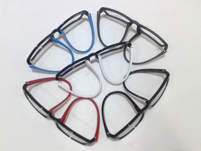 三和 超轻8克TR90 时尚男女中脸眼镜架 全框近视眼镜 夏威易24087