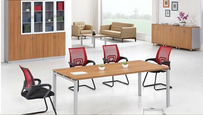 办公家具 现代简约时尚板式钢架会议桌椅组合 会议桌 特价