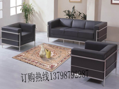广东办公家具 东莞深圳办公沙发 简约现代 不锈钢办公沙发三人位