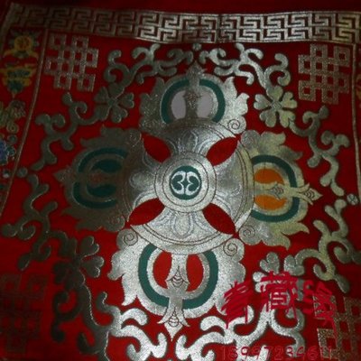 藏式锦缎布料 十字金刚杵