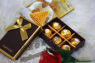 特价情人节生日礼物正品进口费列罗巧克力费力罗费雷罗6粒礼盒装