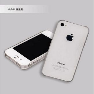 苹果 iphone6plus超薄手机壳 透明保护壳套 5s代4s纯白色高透硬壳
