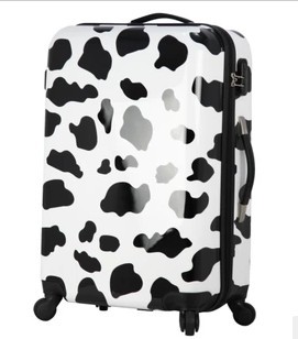 ABS+PC拉杆箱行礼箱万向轮奶牛纹行李包 拉杆包24寸特价包邮