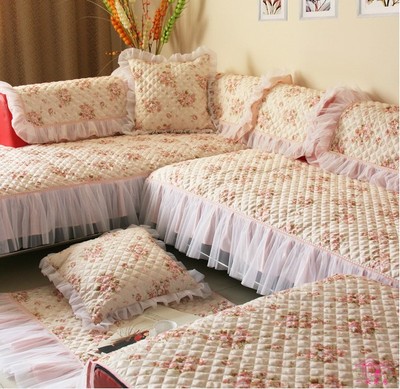 罗曼莎防滑布艺绗缝沙发垫 坐垫 沙发巾床头垫 韩版沙发垫 抱枕套