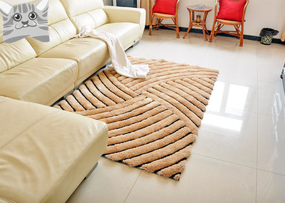 包邮时尚新款豪华欧式现代3D立体弹力丝地毯客厅茶几卧室满铺地毯