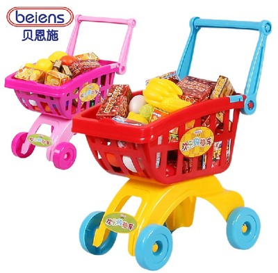 儿童仿真超市购物车宝宝学步手推车快乐购物过家家益智玩具1.53