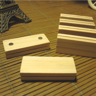 tbzakka木质工艺品杂货定做批发创意原松木照片夹磁铁冰箱贴道具