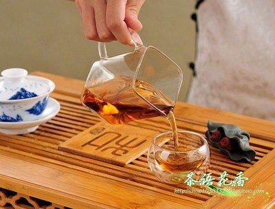 耐热玻璃茶海/公道杯公道杯玻璃台湾方形分茶器手工公道杯限量