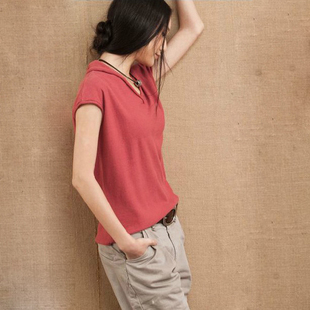 斯琴/无色无味风格女装2014夏季麦素新品套头短袖针织衫蝙蝠衫