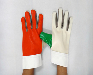厂家直销劳保皮革手套 耐油防水手套 人造革手套 作业防护手套