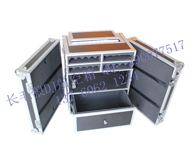 一装4接收器+4U+抽屉 机箱 调台航空箱订做 DJ航空箱定制 机柜
