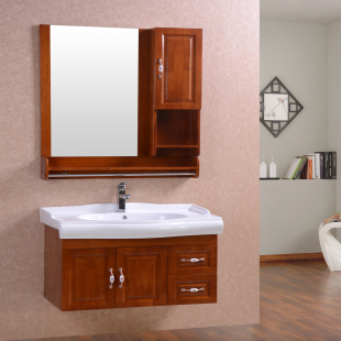 特价浴室柜组合橡木柜卫浴柜洁具洗手盆梳洗柜实木落地现代简约