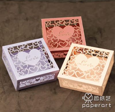 diy手工制作love礼盒纸雕模型 生日礼品精致礼物盒子 可装巧克力