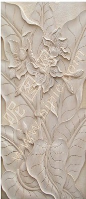 木门浮雕图精雕源文件灰度图雕刻机用欧式洋花石雕木雕芭蕉