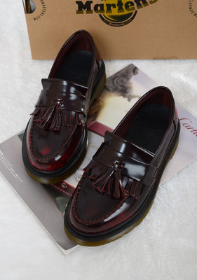 香港专柜代购正品Dr.Martens马丁靴低帮流苏马丁鞋头层牛皮硬皮