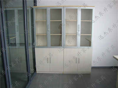 木质玻璃门文件柜 办公室书柜 高档大气板式组合资料柜特价