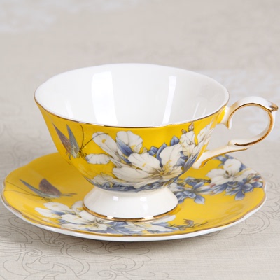 热销英式欧式咖啡杯碟套装陶瓷骨瓷红茶杯创意结婚乔迁高档礼品