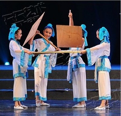 游子吟儿童演出服汉古代古装书童表演 跳舞蹈衣服装男 礼服套装女