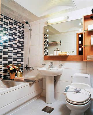 爱丽名镜 浴室镜卫生间灯镜 现代时尚无框卫浴镜包邮DJ216