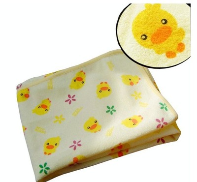 120*70 cm 黄色小鸭超大号防水婴儿隔尿垫纯绵宝宝