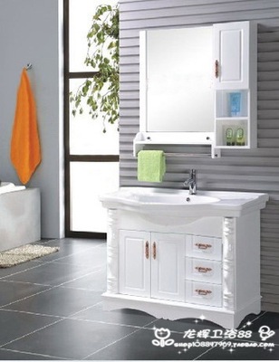 直销浴室柜组合高档橡木柜卫浴柜洁具洗手盆梳洗柜实木落地柜