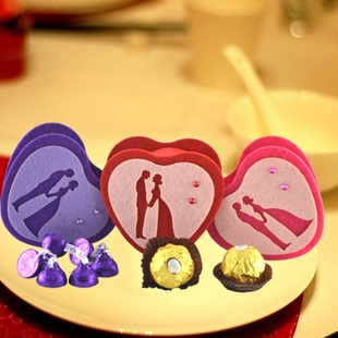 创意喜糖盒 欧式创意喜糖盒 韩式婚庆喜糖盒子 无纺布个性结婚用