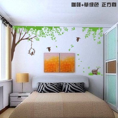 JG71大树硅藻泥矢量图案/电视沙发背景/时尚装饰墙贴卧室/客厅