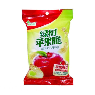 10袋包邮 孕妇儿童食品 非油炸优质苹果干 苹果片绿树苹果脆22克