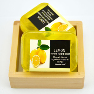 人气包邮柠檬精洁面皂保湿乳木果油中国纯天然创意手工皂专柜正品
