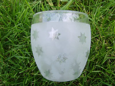 鹏祥创意磨砂印花星星纯手工双层耐热透明玻璃水杯 花茶杯 果汁杯