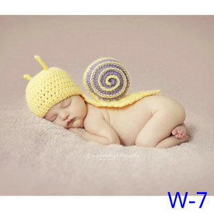 楼拍照服装毛线编织小蜗牛宝宝拍照衣服婴儿照相服装道具服装